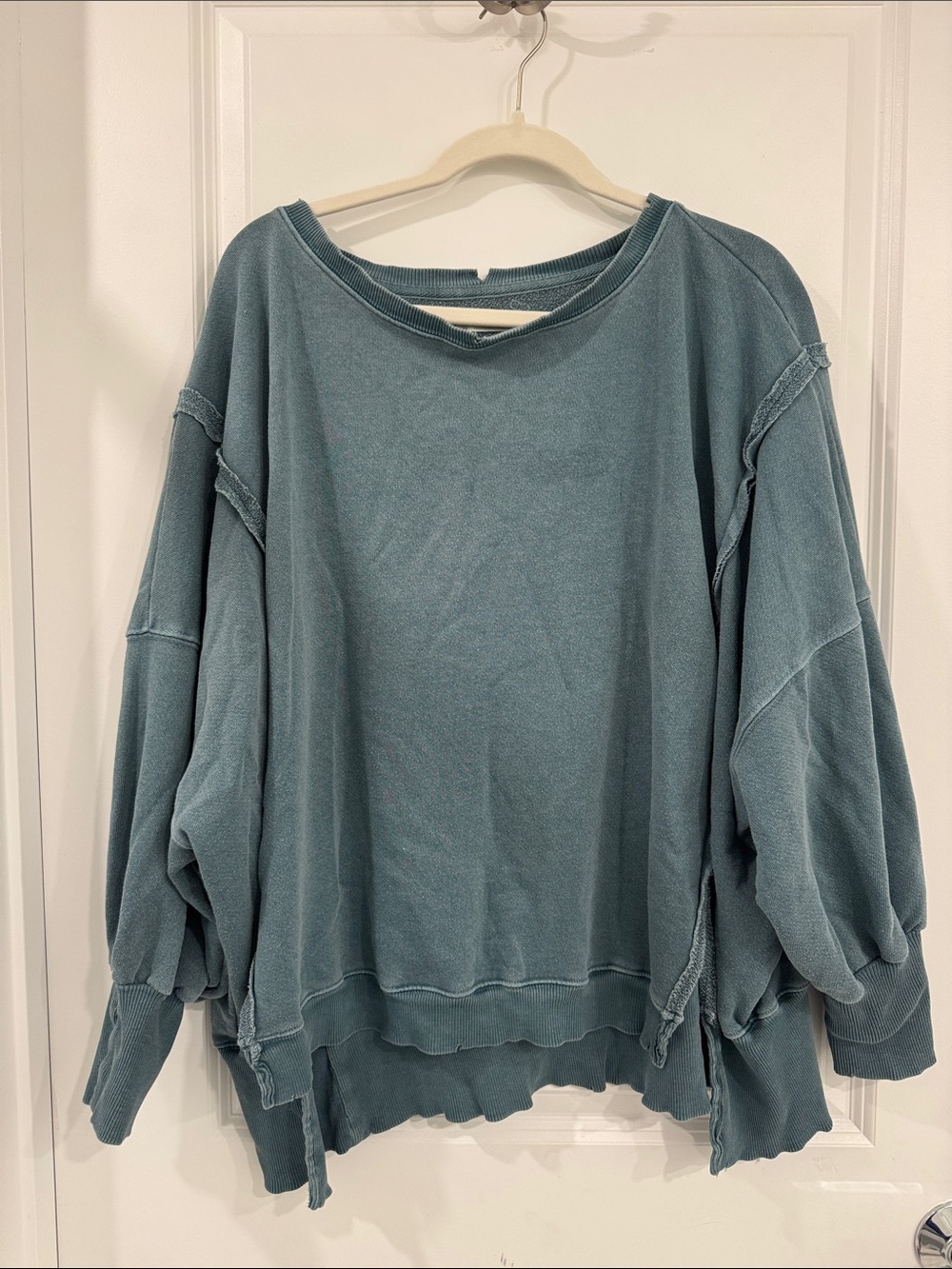 Free People Camden Swearshirt in deep green